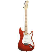 Electric Guitar with Maple Fingerboard Metallic Red